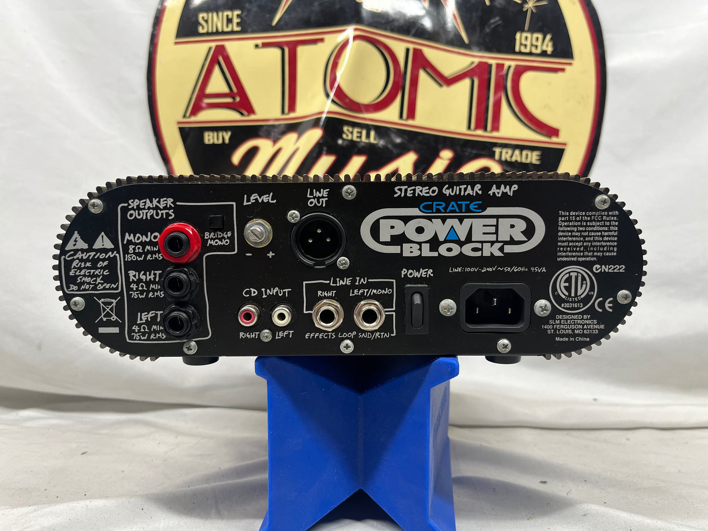 Crate CPB150 PowerBlock Stereo Guitar Head Amplifier with Bag