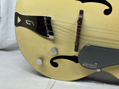 Gretsch USA 6187 g6187 Clipper Hollowbody Guitar with Case - neck/headstock repaired 1957 - Cream / Cadillac Green