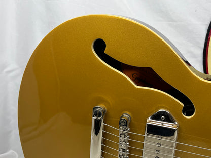 Epiphone Wildkat Studio Semi-Hollow Body Electric Guitar with Case - Metallic Goldtop