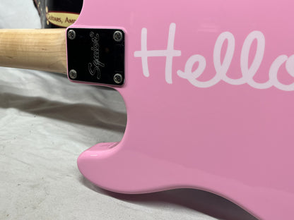 Squier by Fender x Hello Kitty Stratocaster Strat Electric Guitar 2024 with Hello Kitty Gig Bag - Pink