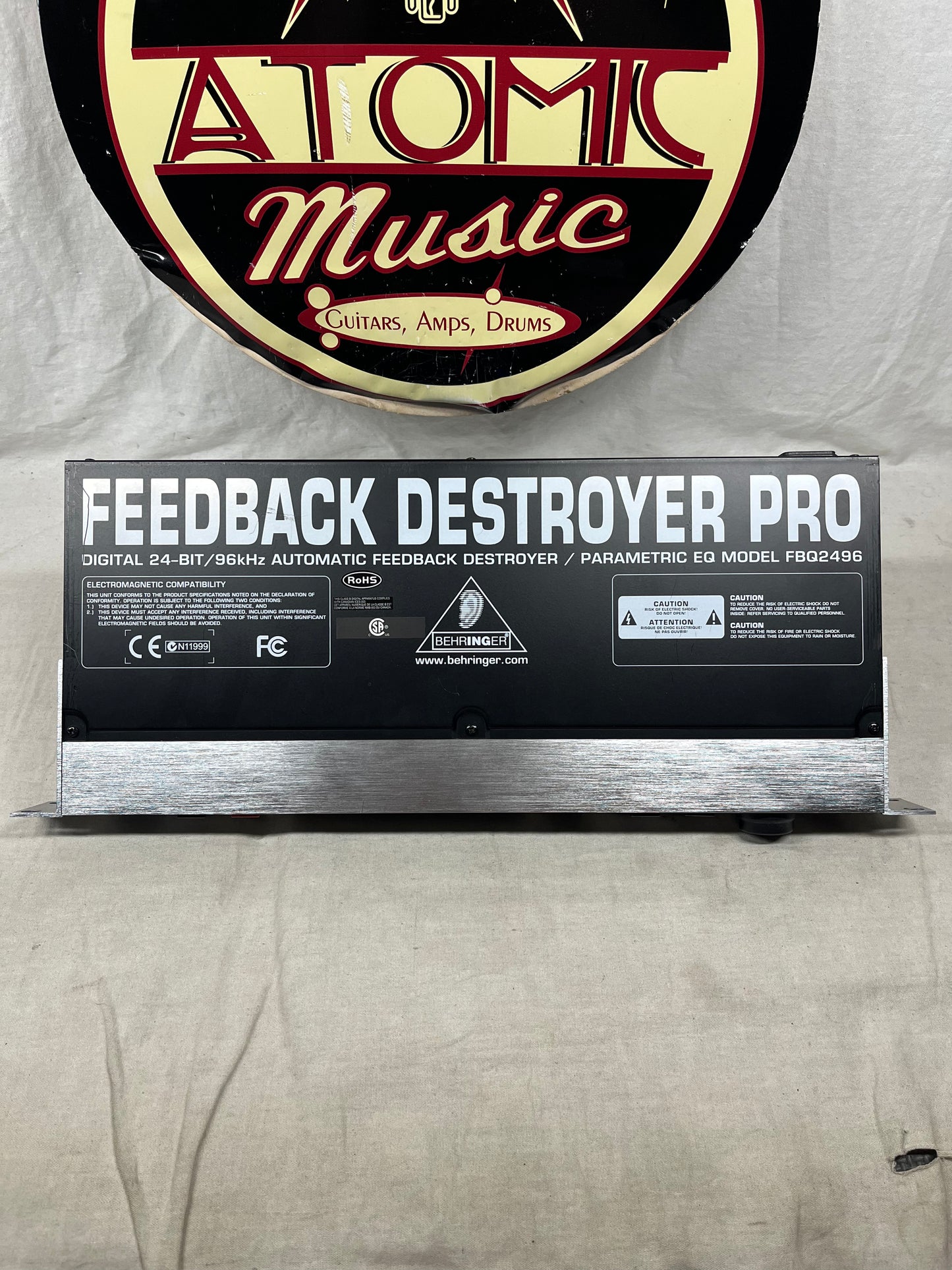 Behringer FBQ2496 fbq 2496 Feedback Destroyer Pro Noise Gate Parametric Equalizer eq Rack Module