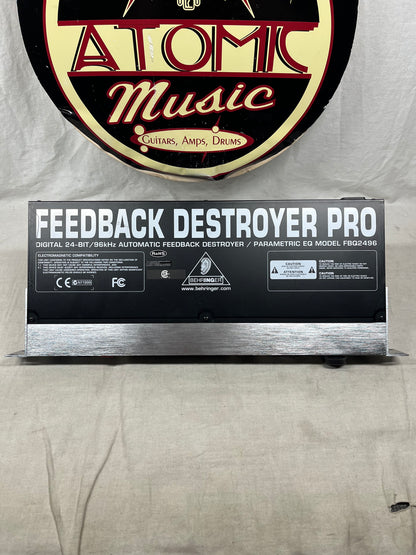 Behringer FBQ2496 fbq 2496 Feedback Destroyer Pro Noise Gate Parametric Equalizer eq Rack Module