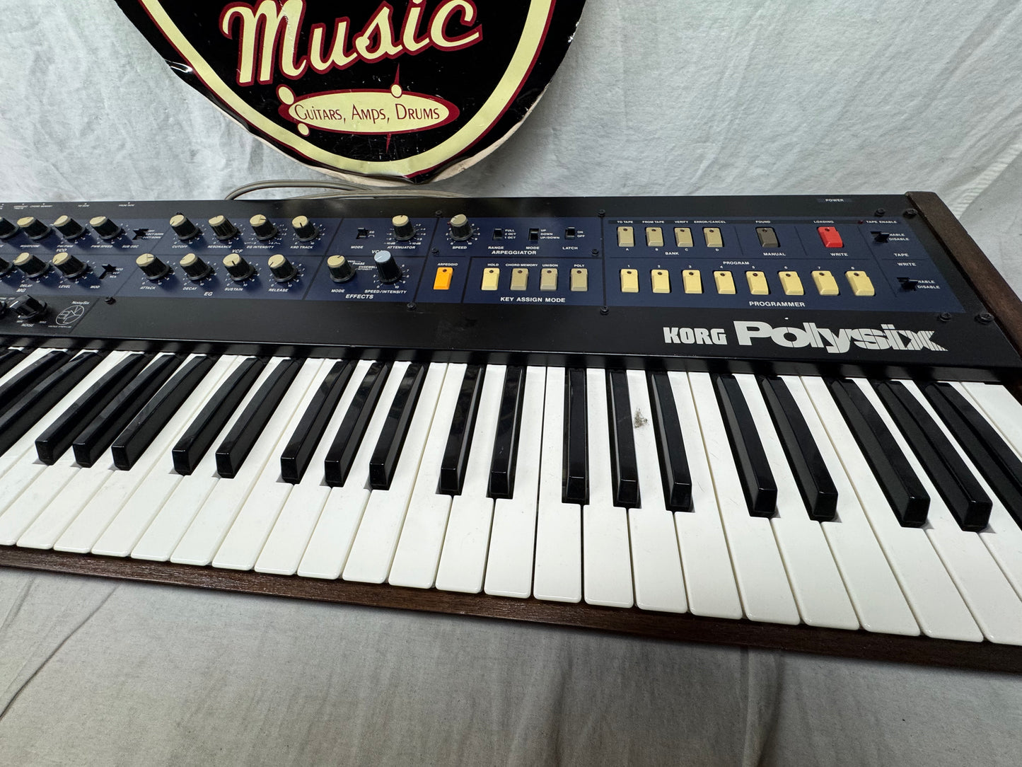 Korg PS-6 ps6 Polysix poly six 6-Voice Analog Synthsizer 61-Key Keyboard with SKB Case 1980s - Local Pickup Only