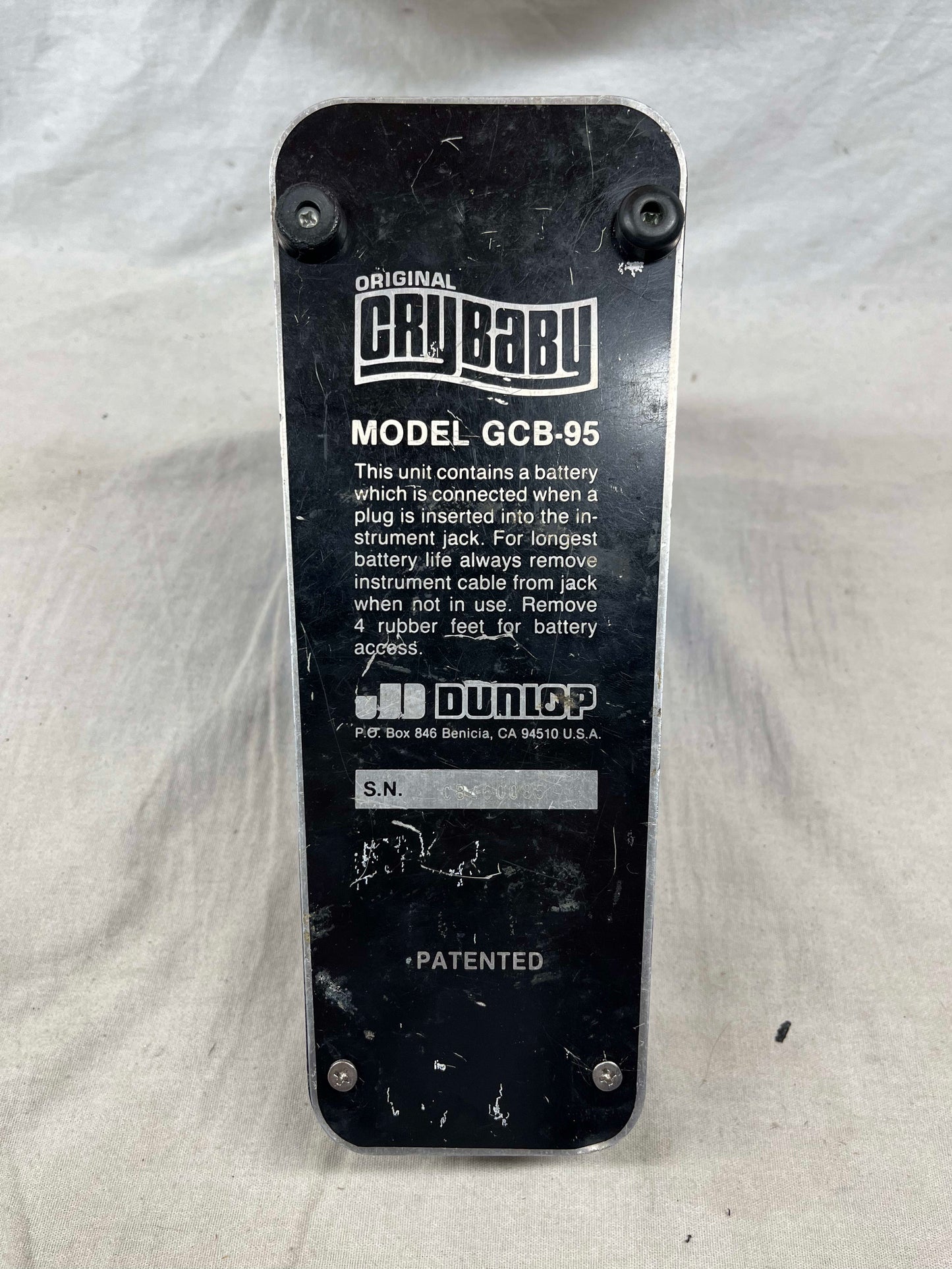 Dunlop GCB95 GCB-95 Cry Baby crybaby Wah Pedal - Rev C Circuit - missing 2 rubber feet