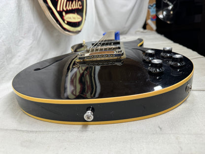 Gibson Memphis ES-235 es235 Thinline Semi-Hollowbody Guitar - modified 2018 - Gloss Ebony / Black - Local Pickup Only