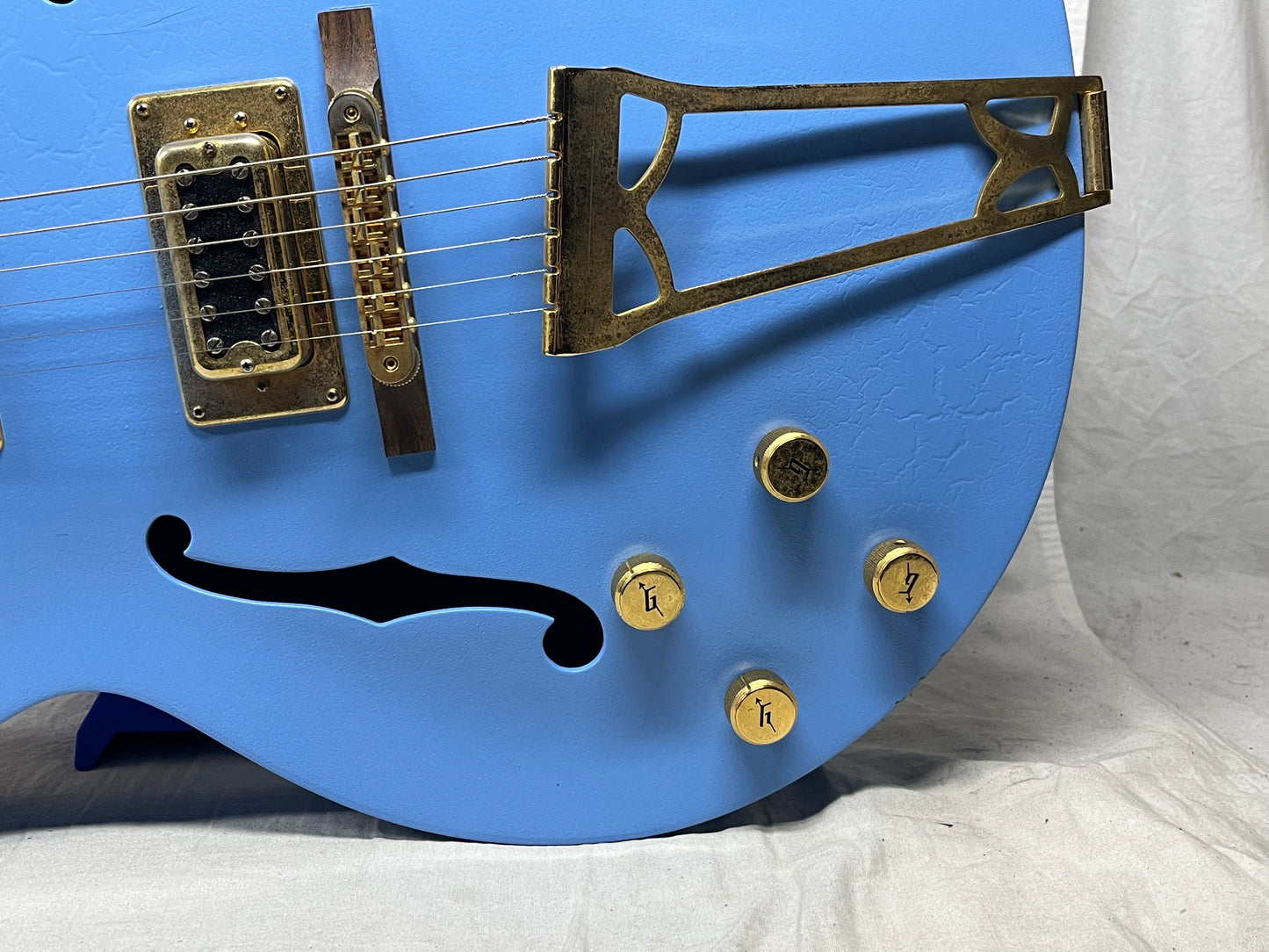 Gretsch G5191 Tim Armstrong Lefty Left-Handed Semi-Hollow Body Electric Guitar -- Spray Painted