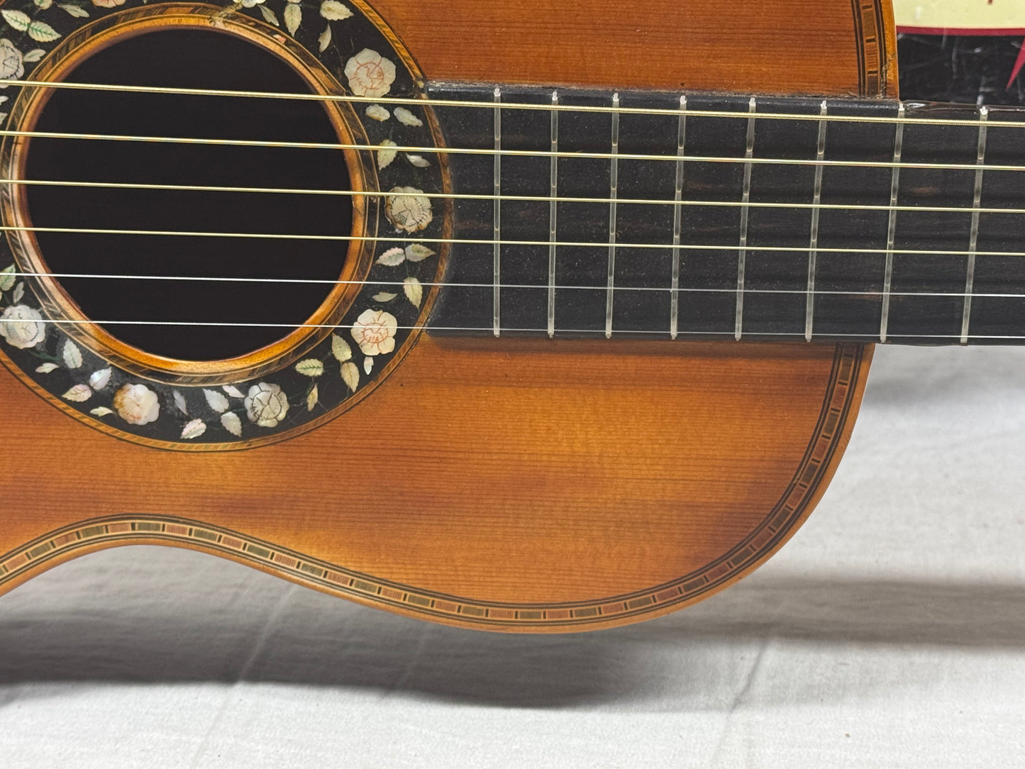 Unknown Builder Parlor Acoustic Guitar with Case late 1800s - early 1900s