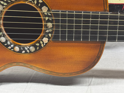 Unknown Builder Parlor Acoustic Guitar with Case late 1800s - early 1900s