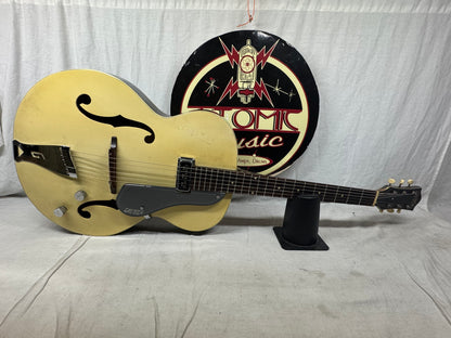Gretsch USA 6187 g6187 Clipper Hollowbody Guitar with Case - neck/headstock repaired 1957 - Cream / Cadillac Green