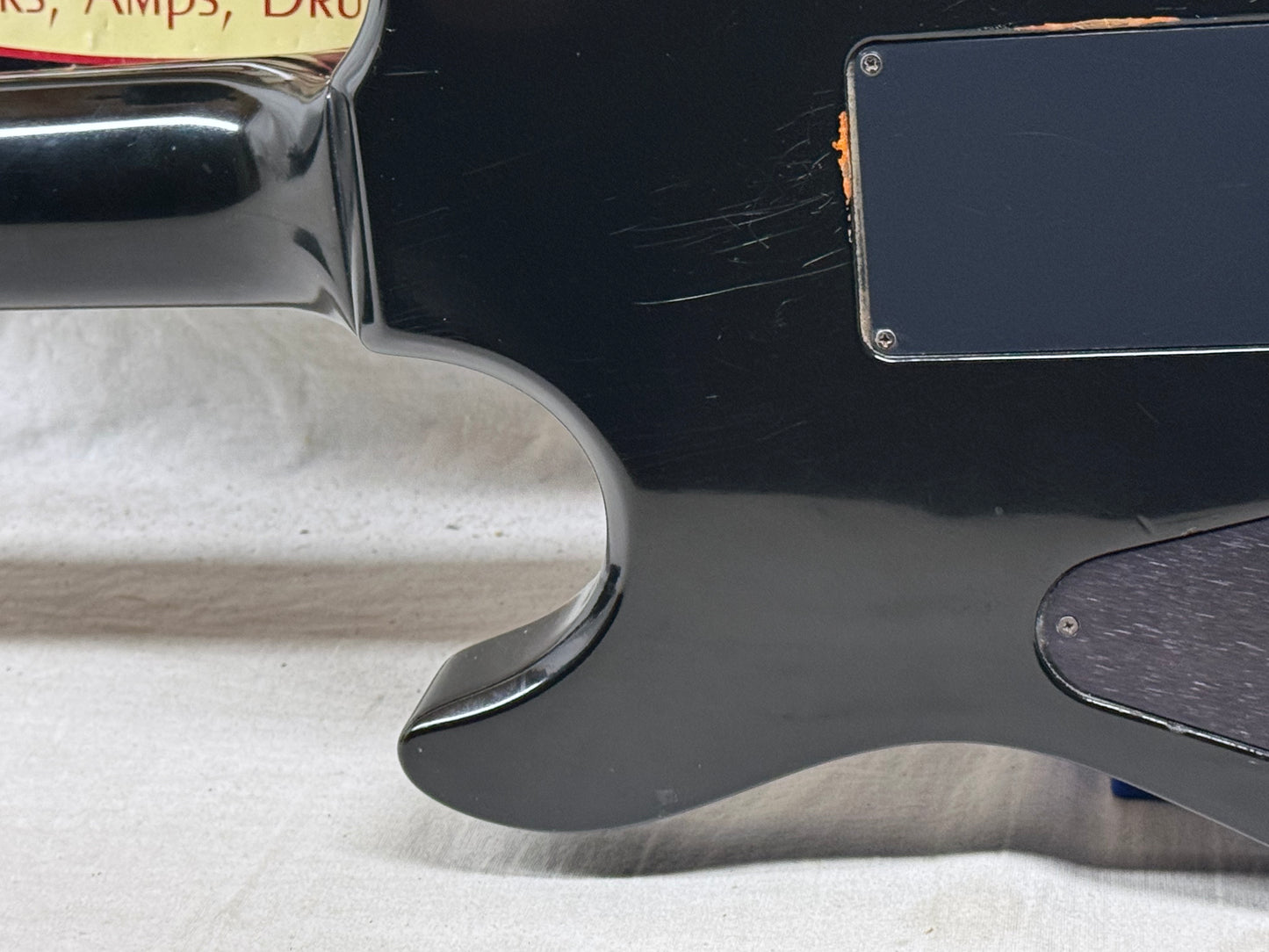 Hamer USA Chaparral Guitar with Case - Black - headstock repaired!