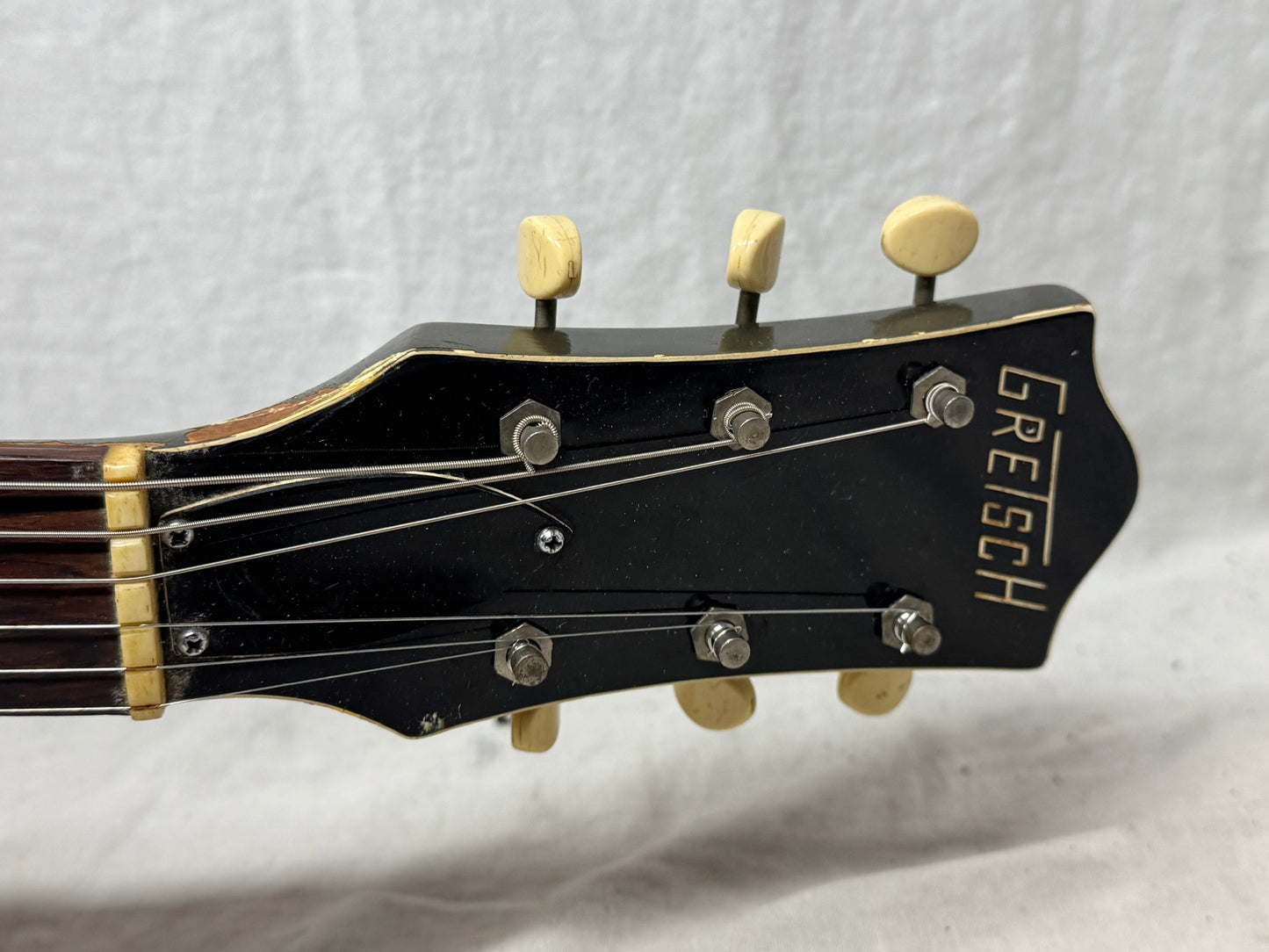 Gretsch USA 6187 g6187 Clipper Hollowbody Guitar with Case - neck/headstock repaired 1957 - Cream / Cadillac Green
