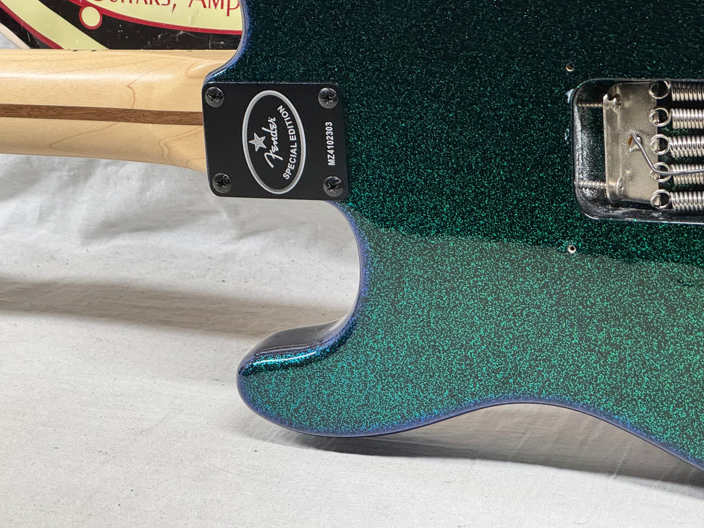 Fender Special Edition FSR Flip Flop Standard Stratocaster Guitar - upgraded! 2004 - Green-Blue