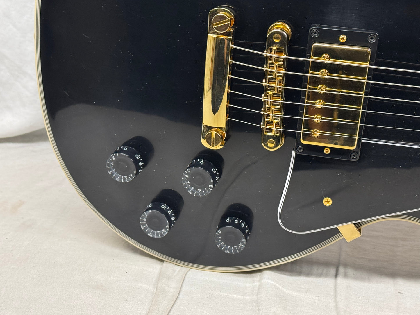 Gibson USA Custom Shop Les Paul Custom Guitar with COA + Case 2023 - Ebony / Black