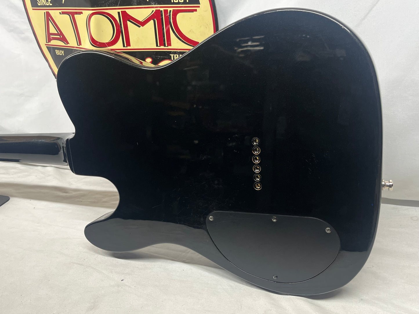 Squier Double Fat Telecaster tele Deluxe 2002 Electric Guitar - Black Metallic