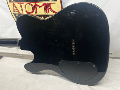 Squier Double Fat Telecaster tele Deluxe 2002 Electric Guitar - Black Metallic