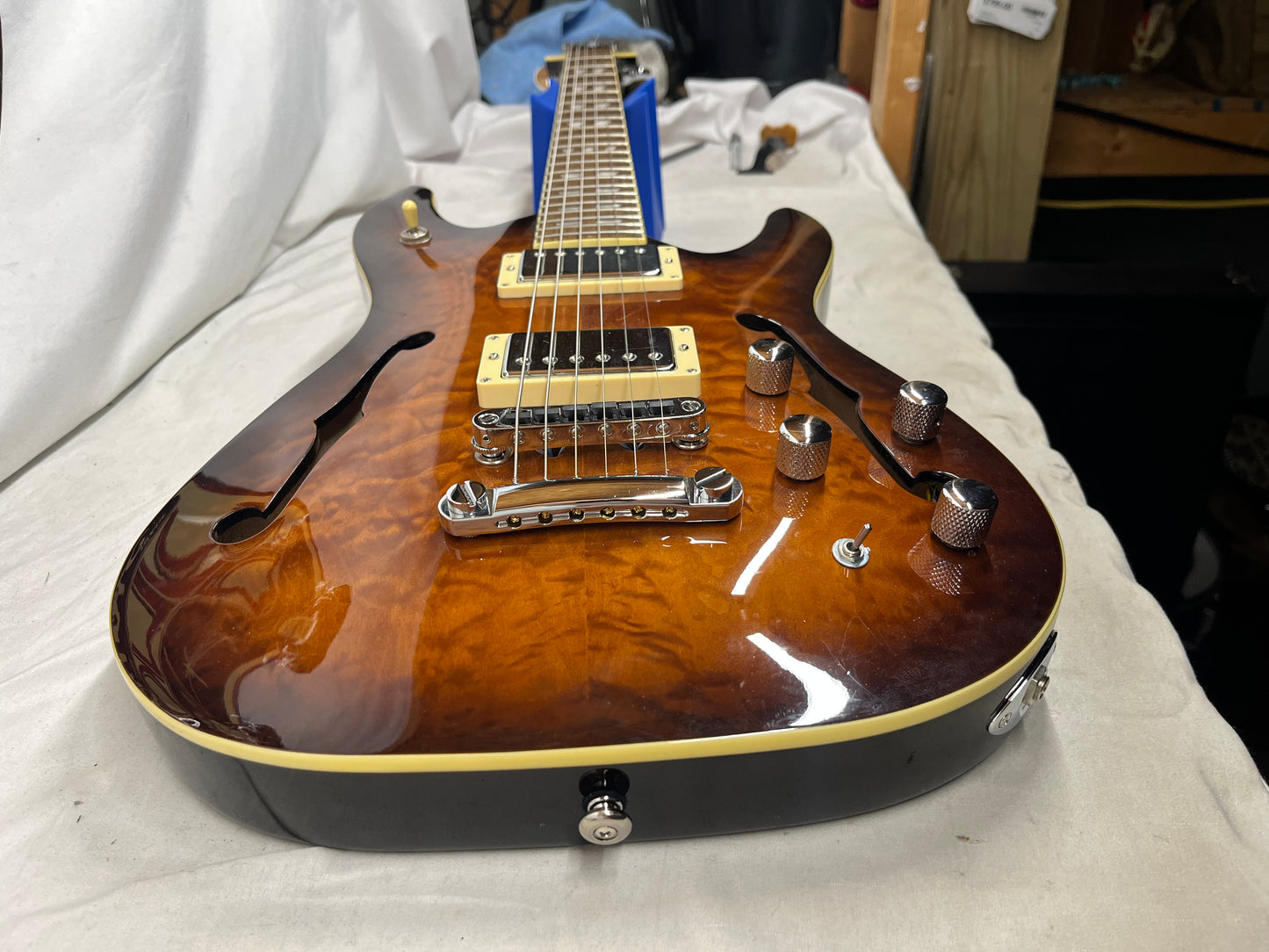 Schecter Diamond Series C-1 E/A HH Semi-Hollow Body Electric Guitar with Hard Case