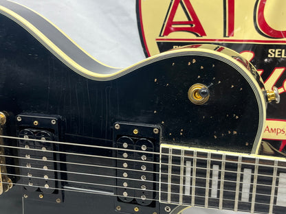 Sawtooth Singlecut LP-Style Electric Guitar - Distressed Black