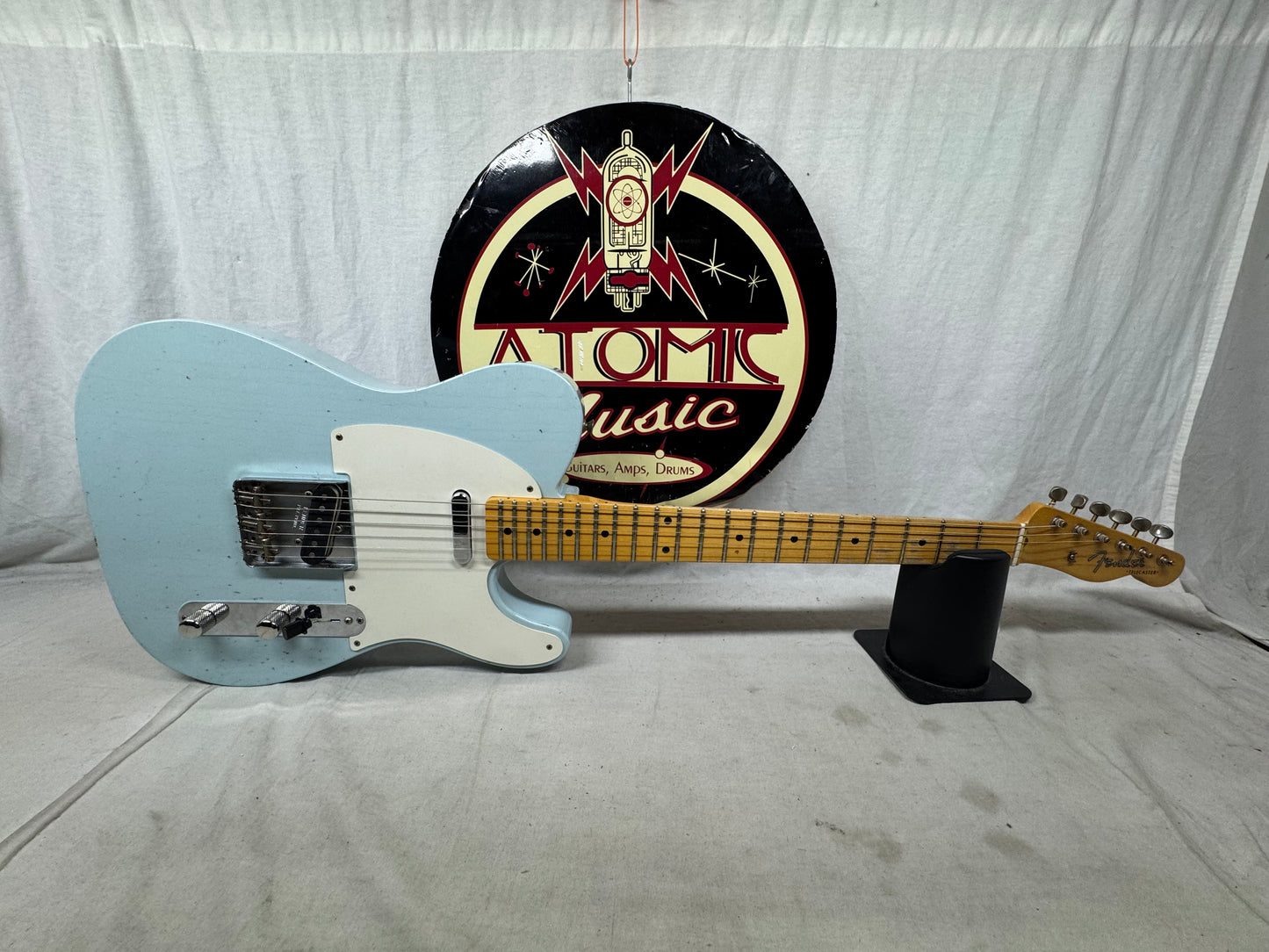 Fender USA Custom Shop 1959 '59 Telecaster Journeyman Guitar with COA + Case 2024 - Aged Sonic Blue / Maple neck