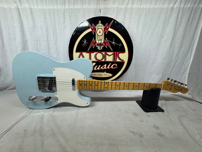 Fender USA Custom Shop 1959 '59 Telecaster Journeyman Guitar with COA + Case 2024 - Aged Sonic Blue / Maple neck