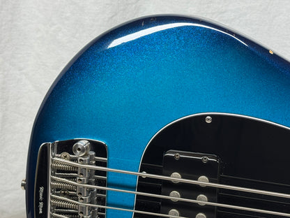 Ernie Ball Music Man StingRay sting ray 5H 5-string Bass with Case 2001 - Blue Dawn