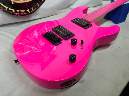 Dean Custom Zone Doublecut HH Electric Guitar  - Fluorescent Pink