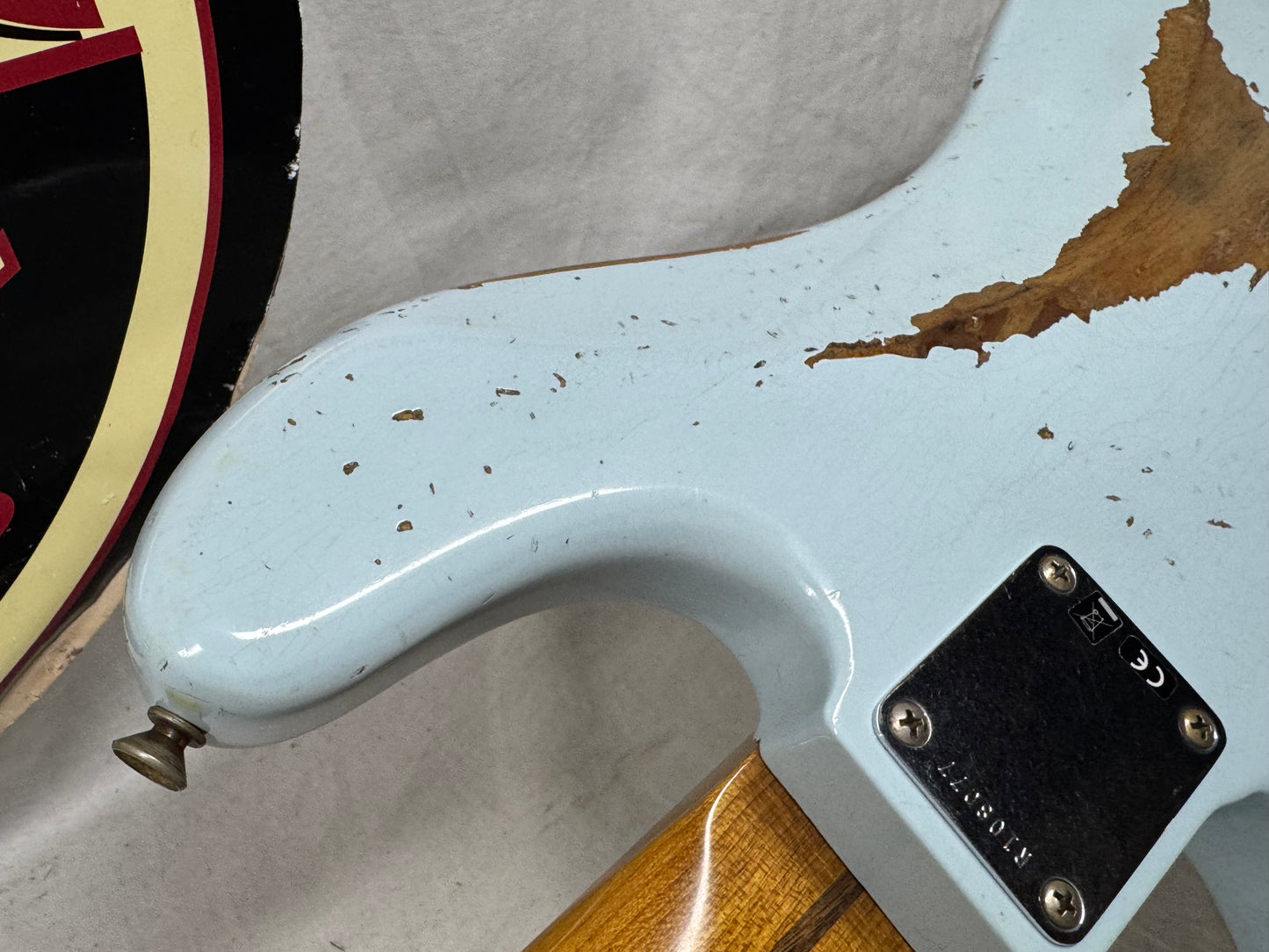 Fender USA Custom Shop '55 1955 Precision Bass Relic 4-string P-Bass with COA + Case 2020 - Sonic Blue / Roasted Maple neck