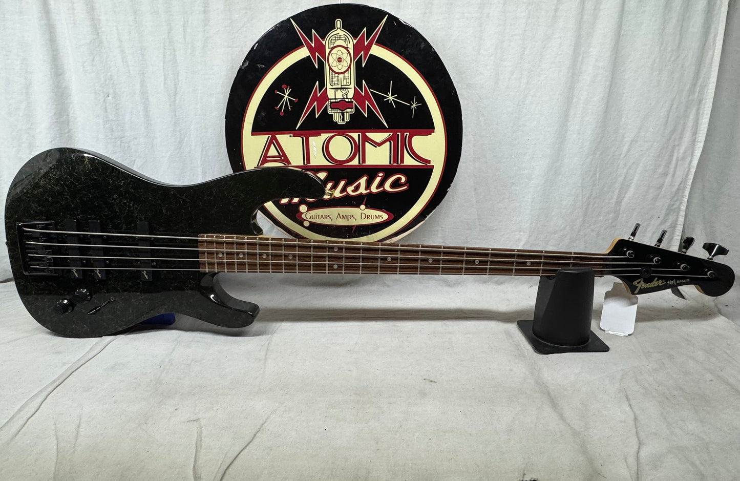 Fender HM Bass IV heavy metal 4-string Bass with Case - MIJ Made In Japan 1989 - 1990 - Green / Gold