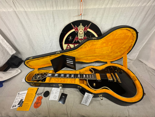Gibson USA Custom Shop '68 1968 LPC Les Paul Custom Guitar with COA + Case 2024 - Ebony / Black