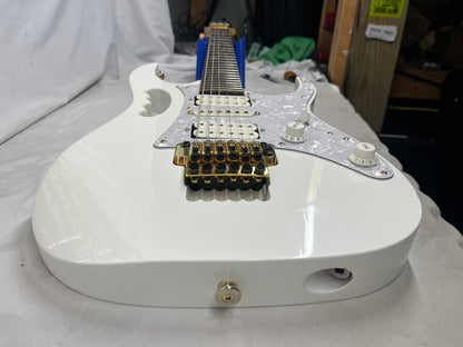 Ibanez JEM7V Prestige Steve Vai Signature HSH Electric Guitar with Hard Case - White