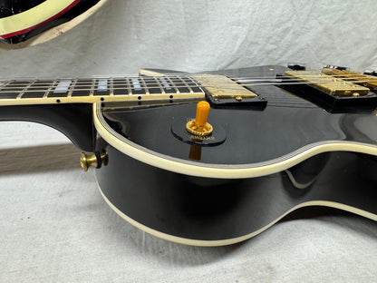Gibson USA Custom Shop Les Paul Custom Guitar with COA + Case 2023 - Ebony / Black