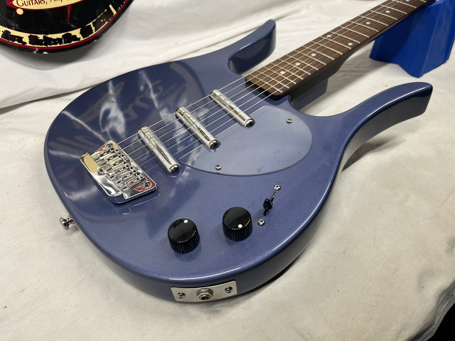 Danelectro RARE Longhorn Doublecut Electric Guitar with Case - Too Blue