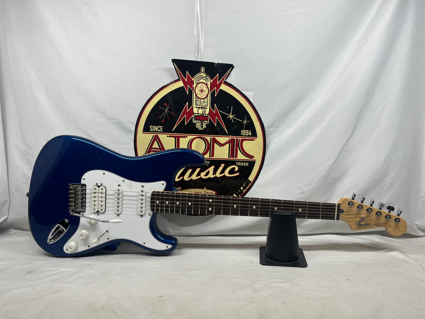 Fender Standard Stratocaster strat HSS Electric Guitar MIM - Made in Mexico- Electron Blue