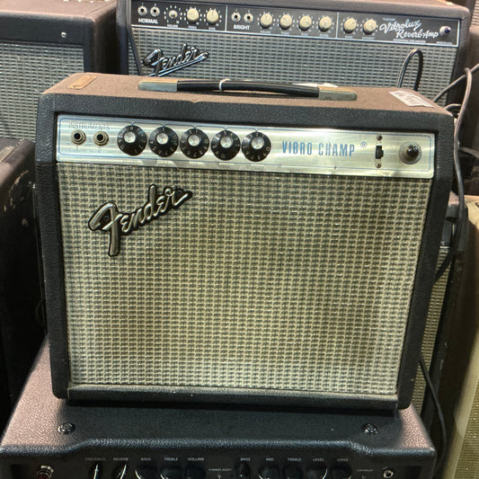 Fender Vibro Champ Tube Guitar Combo Amplifier Silverface - Local Pickup Only