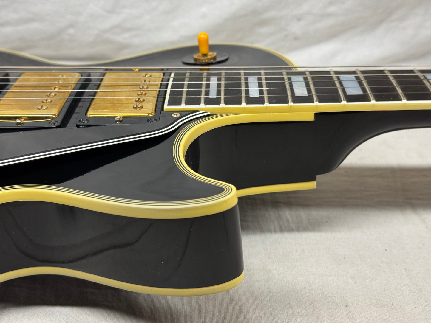Gibson Custom Shop LPB-3 lpb3 Les Paul Custom Guitar with COA + Case - Ebony / Black
