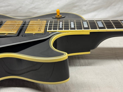 Gibson Custom Shop LPB-3 lpb3 Les Paul Custom Guitar with COA + Case - Ebony / Black