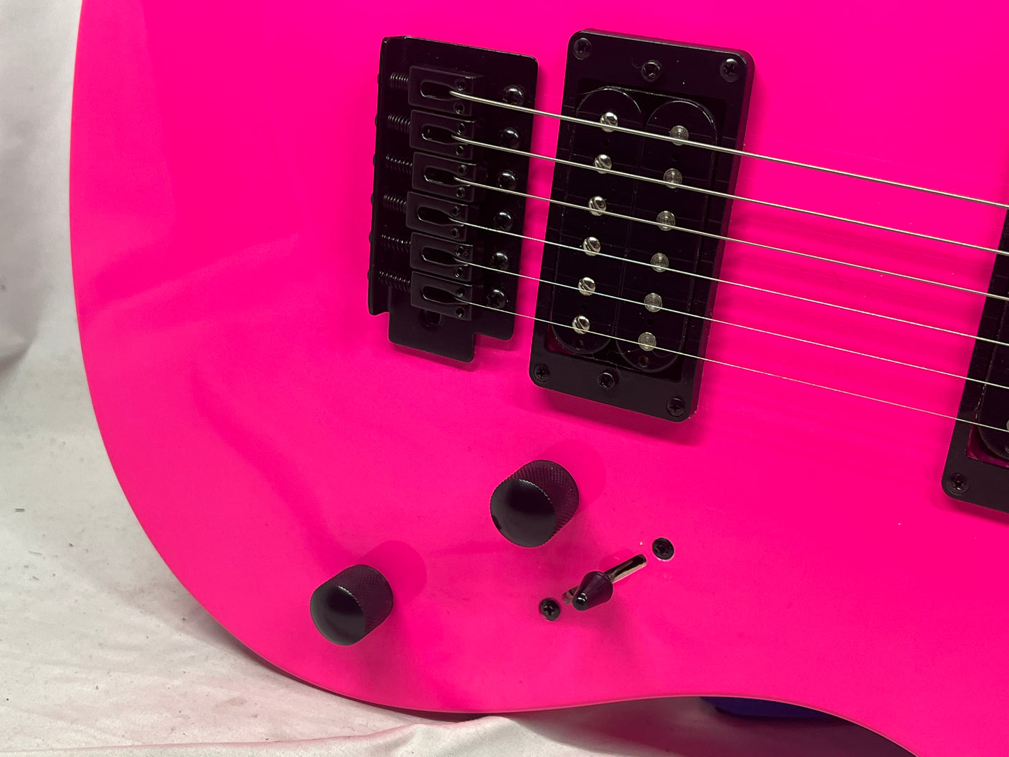 Dean Custom Zone Doublecut HH Electric Guitar  - Fluorescent Pink