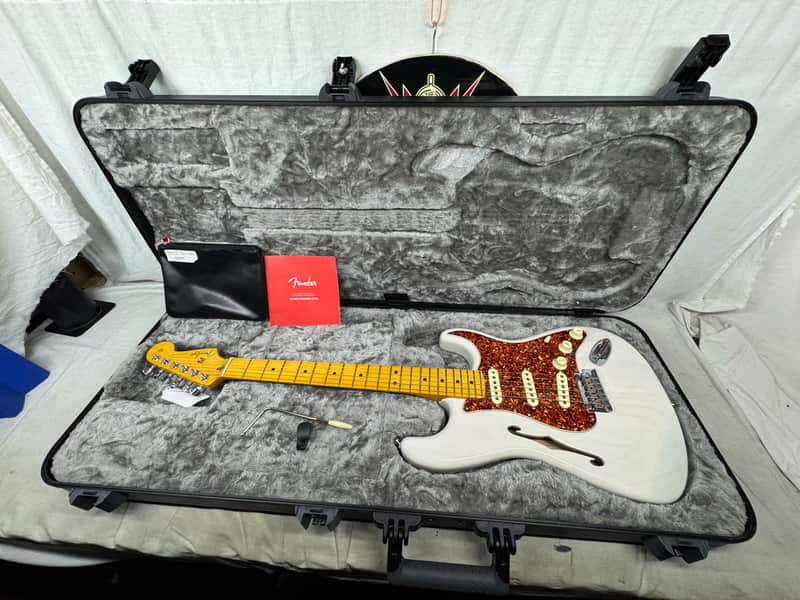 Fender American Professional II 2 Stratocaster neck on loaded FSR American Professional II 2 Thinline Semi-Hollow Body Guitar with Case