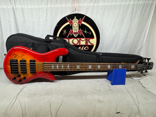 Spector Euro Series Eurobolt 5-String Bass with Gig Bag - Inferno Red