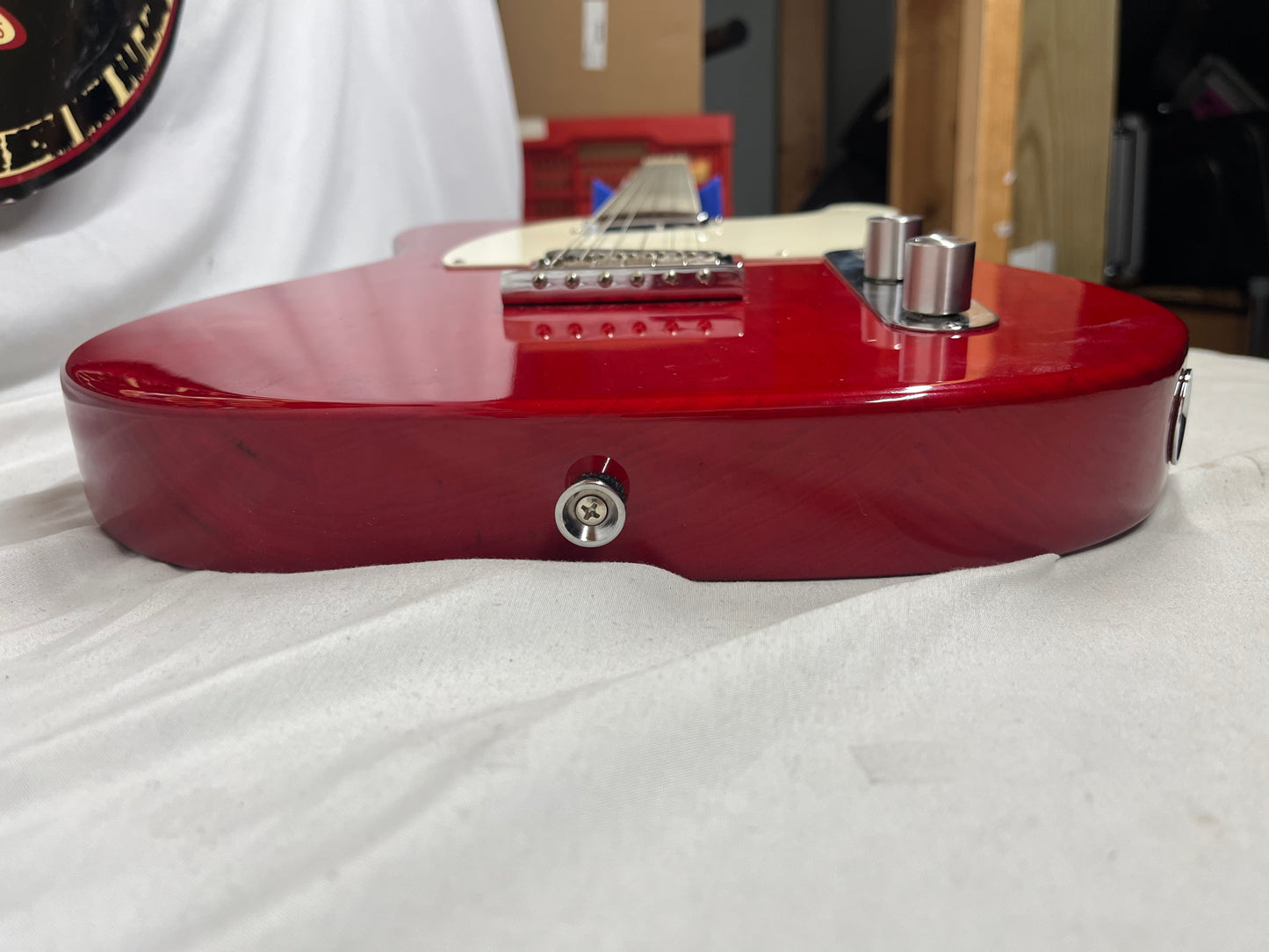 Fender American Standard Telecaster Tele Crimson Red Electric Guitar - Pickups have been Replaced with Seymour Duncan APTL-1/APTR-1