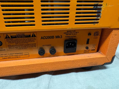 Orange AD200 ad 200 Mk3 mk 3 III Tube Bass Amplifier Head - Image 11