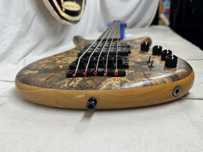 Warwick Limited Edition #39 of 100 Teambuilt Corvette $$ Double Buck 5-String Bass 2019 - Natural Transparent Satin Multicolor