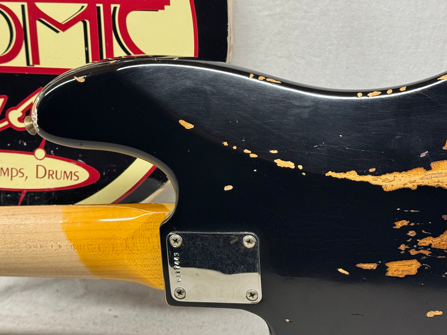 Fender USA Custom Shop '63 1963 P Bass HVR RW 4-string Precision Bass with COA + Case 2023 - Heavy Relic'd Black / Rosewood fingerboard