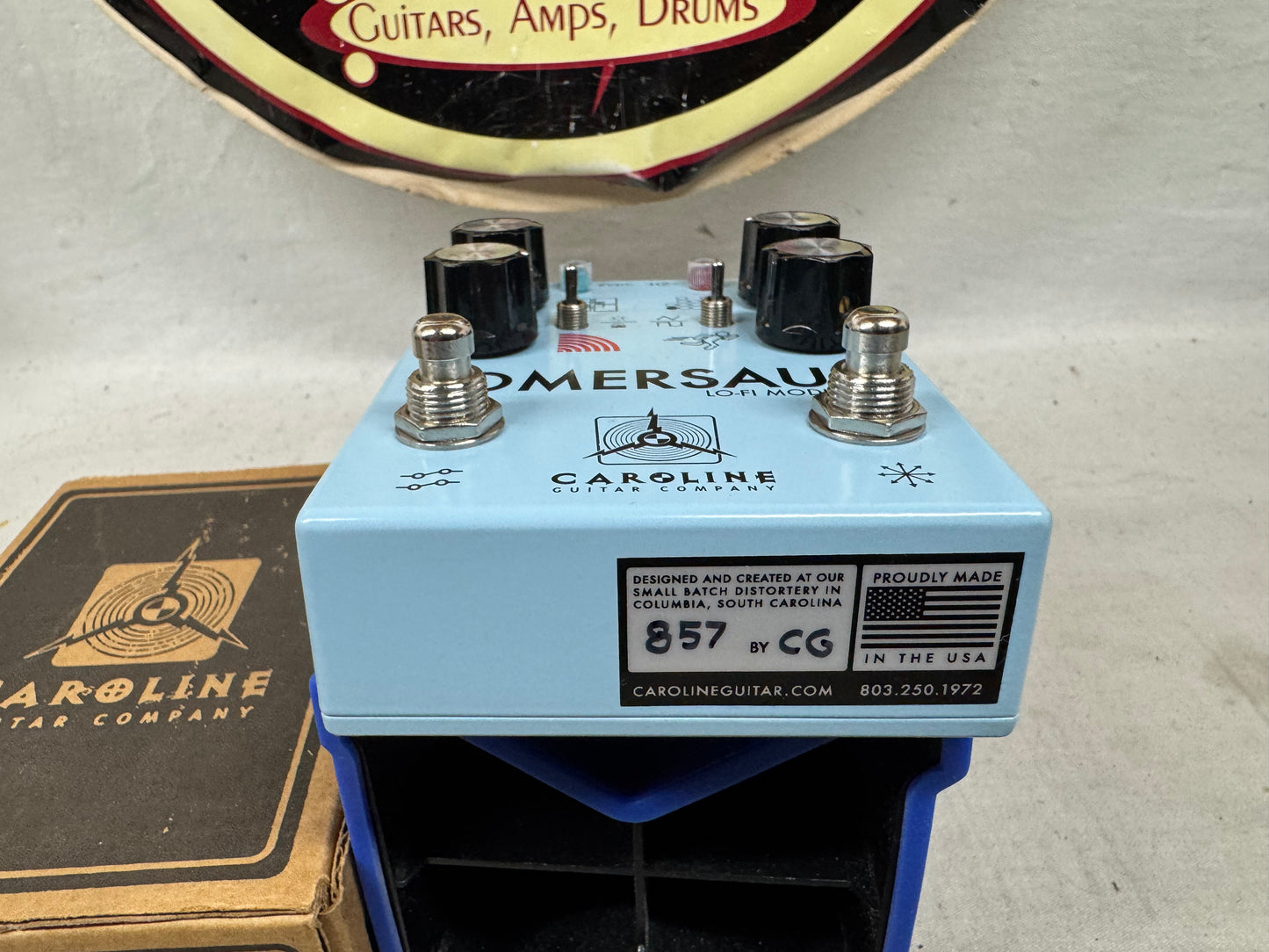 Caroline Guitar Company Somersault Lo-Fi Modulator Chorus Vibrato Rotary Pedal with Box