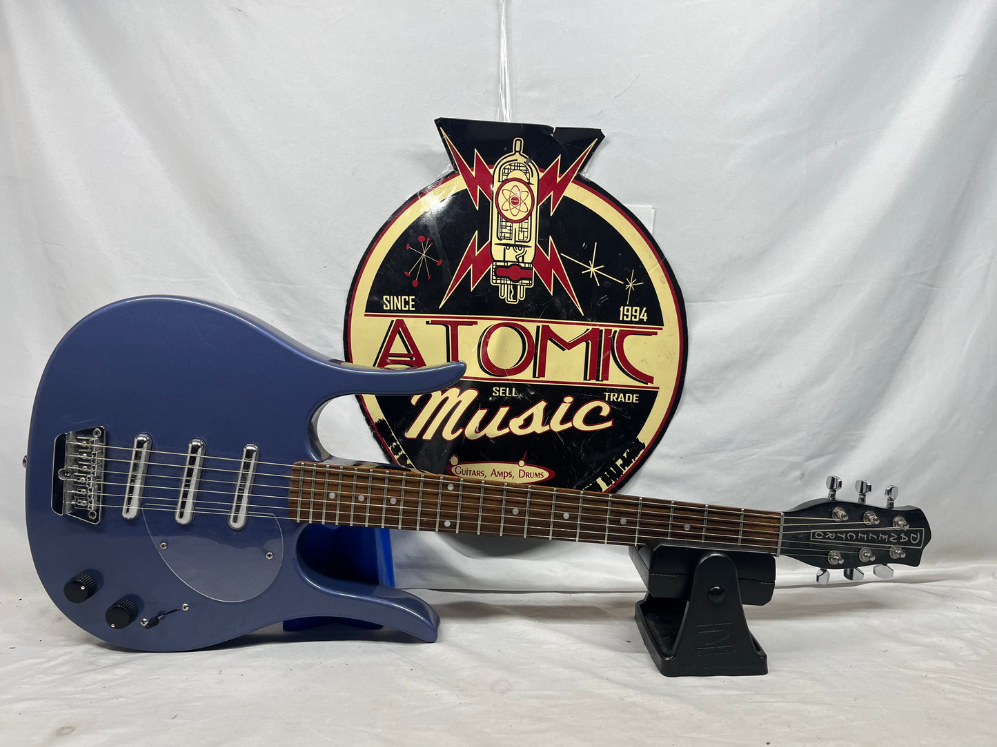 Danelectro RARE Longhorn Doublecut Electric Guitar with Case - Too Blue