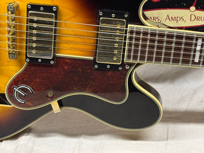Epiphone Sheraton II 2 Semi-Hollowbody Guitar with Case - MIK Korea 2003 - Vintage Sunburst