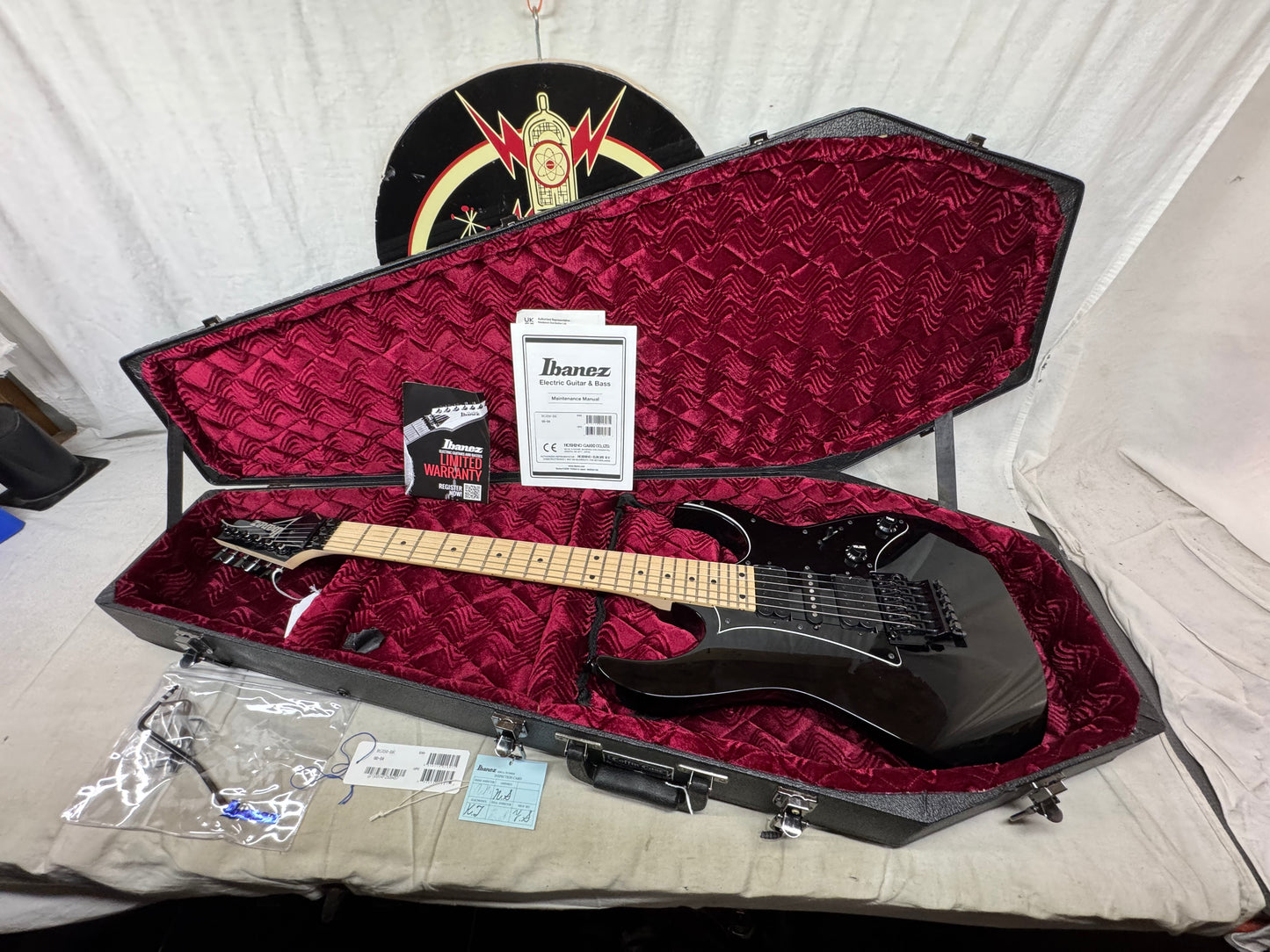 Ibanez RG Series RG550-BK Guitar with Case - MIJ Japan 2025 - Black / Maple neck