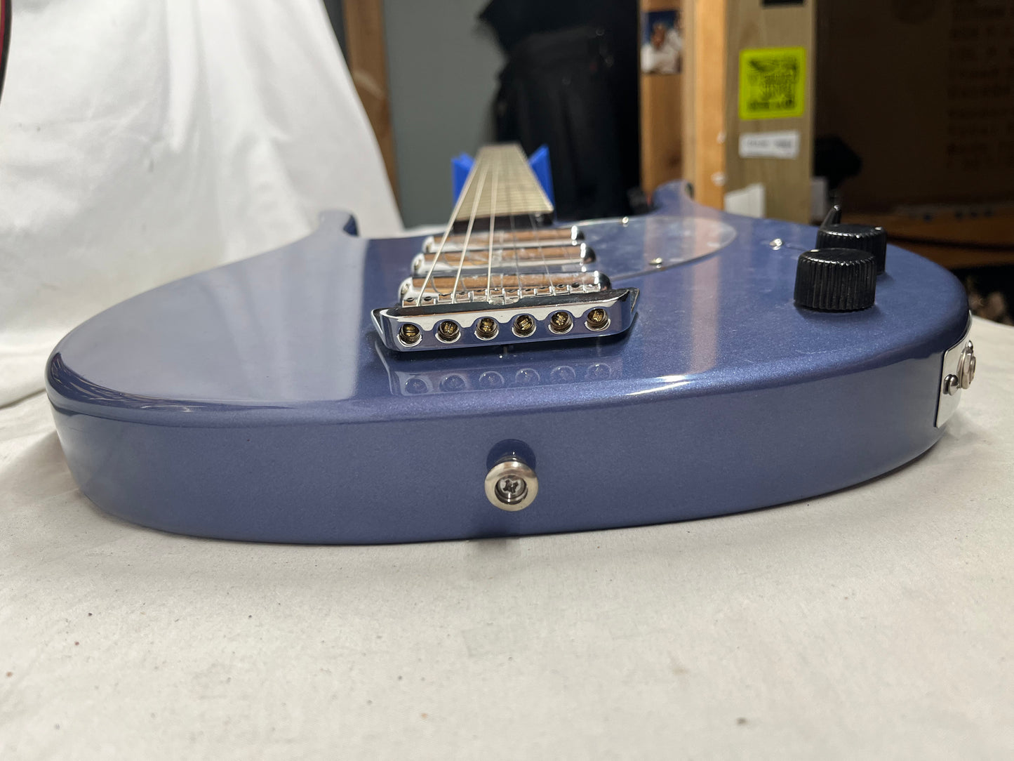 Danelectro RARE Longhorn Doublecut Electric Guitar with Case - Too Blue