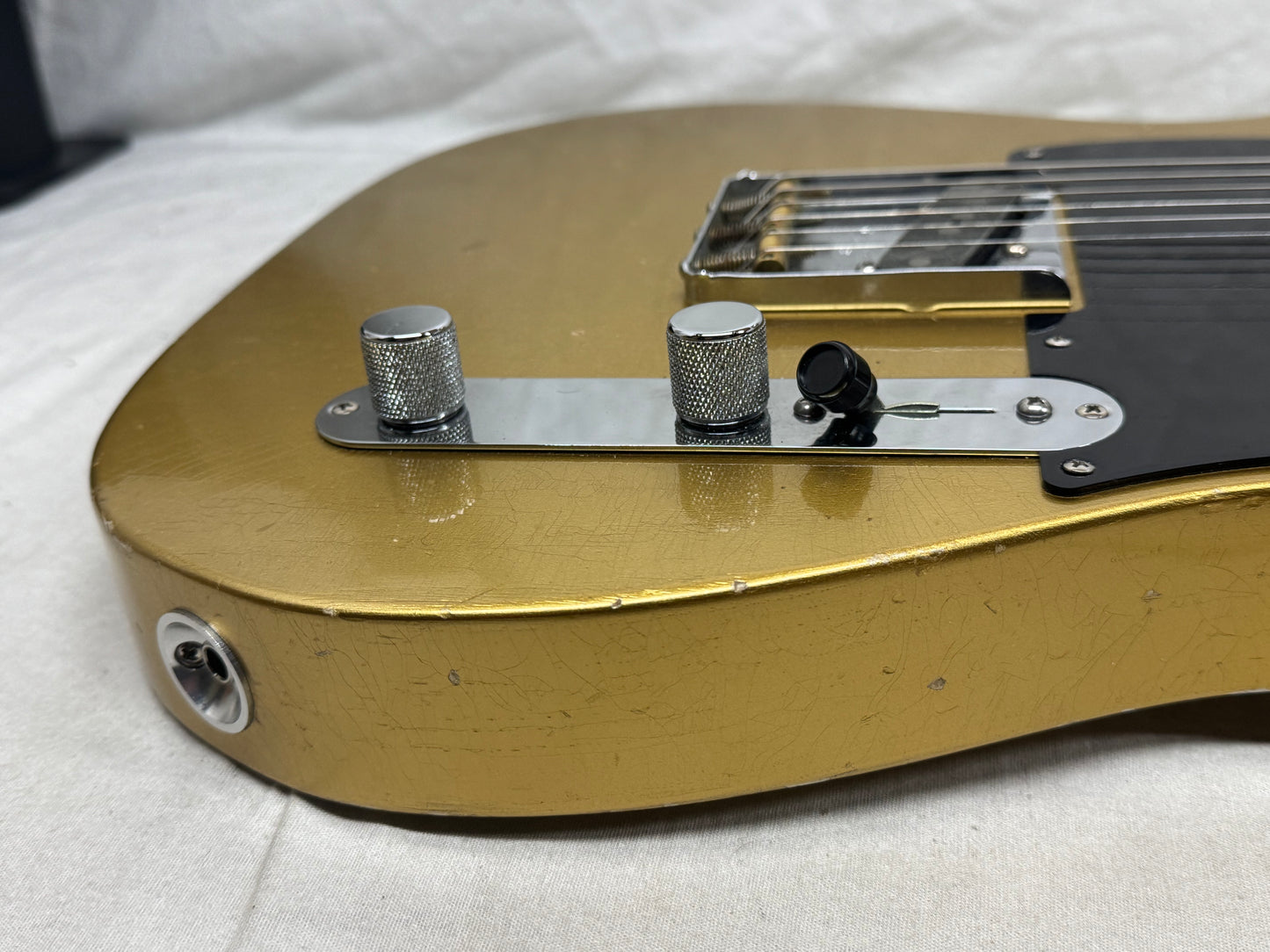 Fender USA Custom Shop Limited Edition Full Throttle Esquire Relic Telecaster Guitar with Case 2003 - Gold / Maple neck