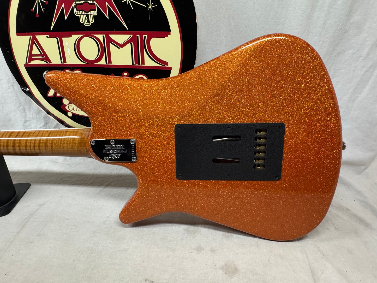 Ernie Ball Music Man BFR Ball Family Reserve Albert Lee HH Tremolo Signature Model Guitar with COA + Case 2018 - Orange Crush Sparkle