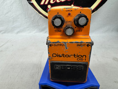 Boss DS-1 ds1 Distortion Pedal - TA7136AP OpAmp - Black Label / MIJ Made In Japan / ACA 12v power 1983